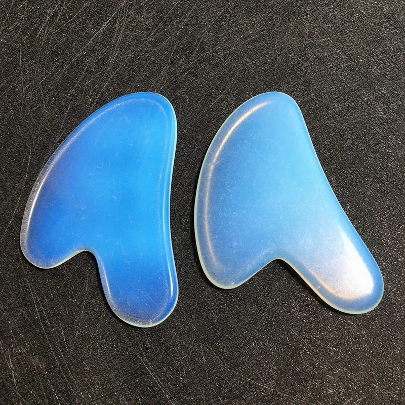 

Free Custom 100% Natural Opalite Gua Sha Heart Scraping Massage Tool