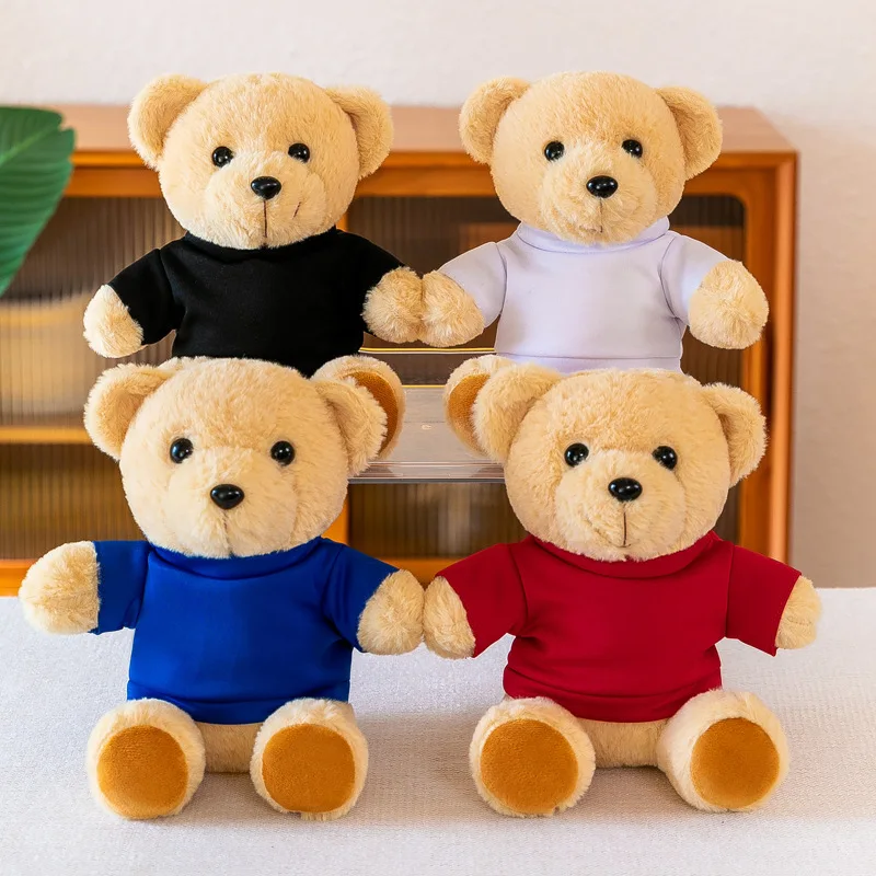 

Wholesale kids gift multi colors cute teddy bear plush toys custom logo plush teddy bear with shirts