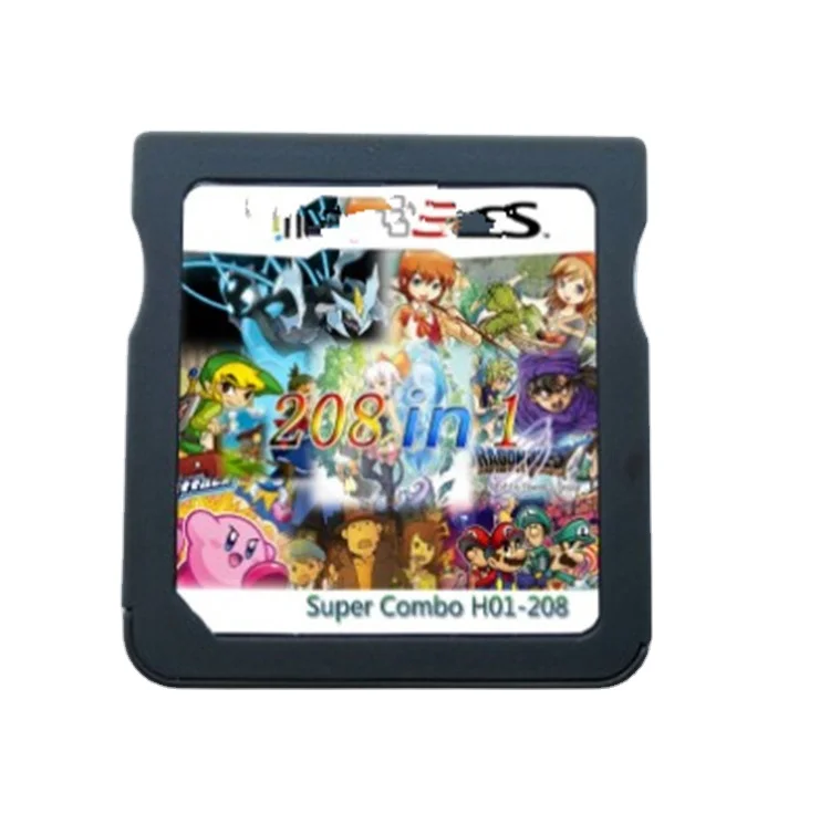 

208 in 1 video game card for DS White plastic package