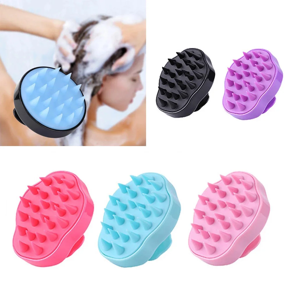 

YUXI 6 Colors Flower-Shaped Hair Shampoo Brush Silicone Soft Massage Hair Washing Comb Hair Brush