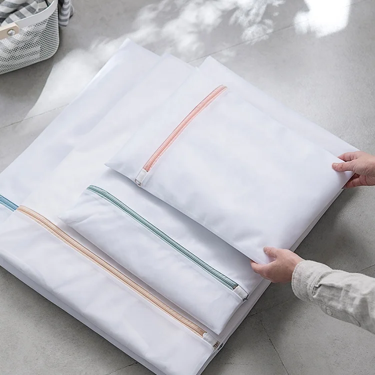 
The North Europe style zipper mesh laundry bag delicate laundry bag thin mesh wash delicate bags washing set 