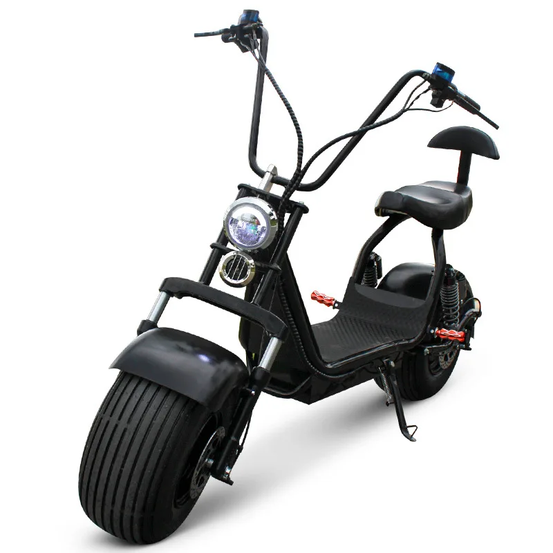 

Citycoco Scooter 60V 20AH Europe Warehouse citycoco 45km/h 60km Range citycoco 1500w Fat Tire Electric Scooters, Black