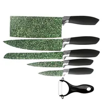 

6 PcsTV Home Innovations marble Non-Stick knife set stainless steel chopper kitchen knife set