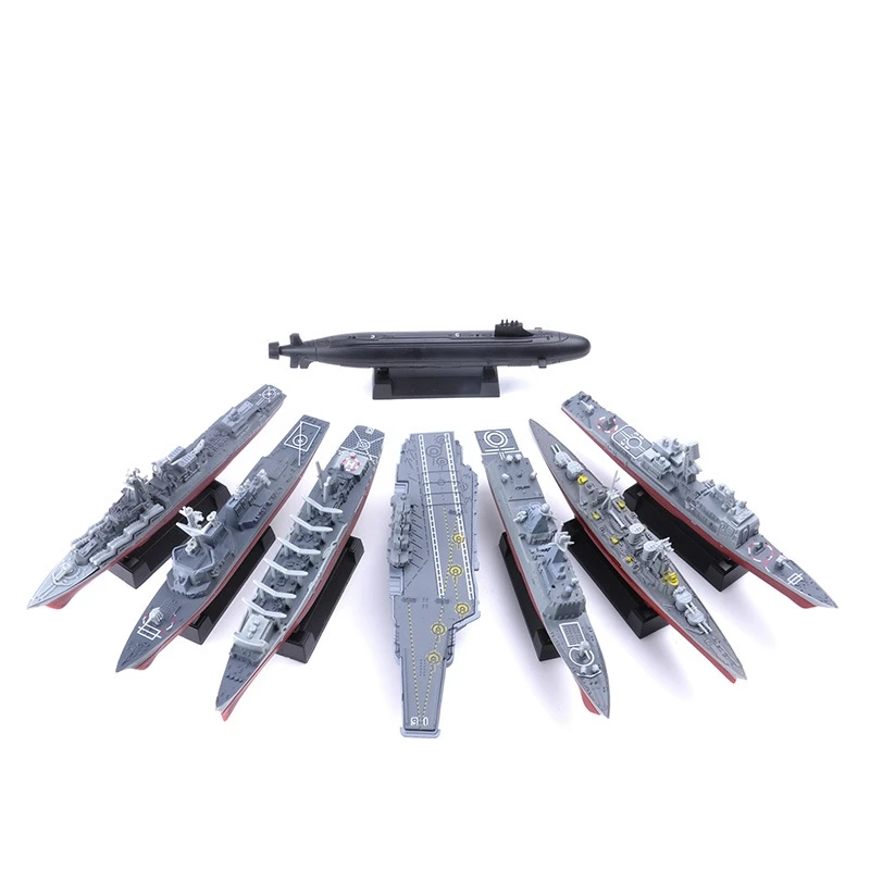 8 Piece Plastic Ship Model Set