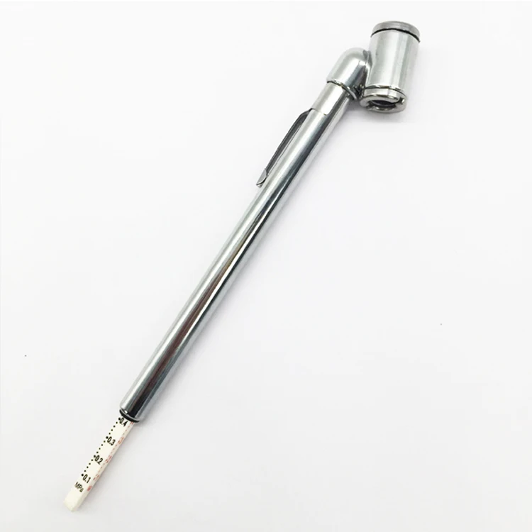 Wholesale 110 Psi Dual Foot Chrome Pencil Tire Pressure Gauge With Clip