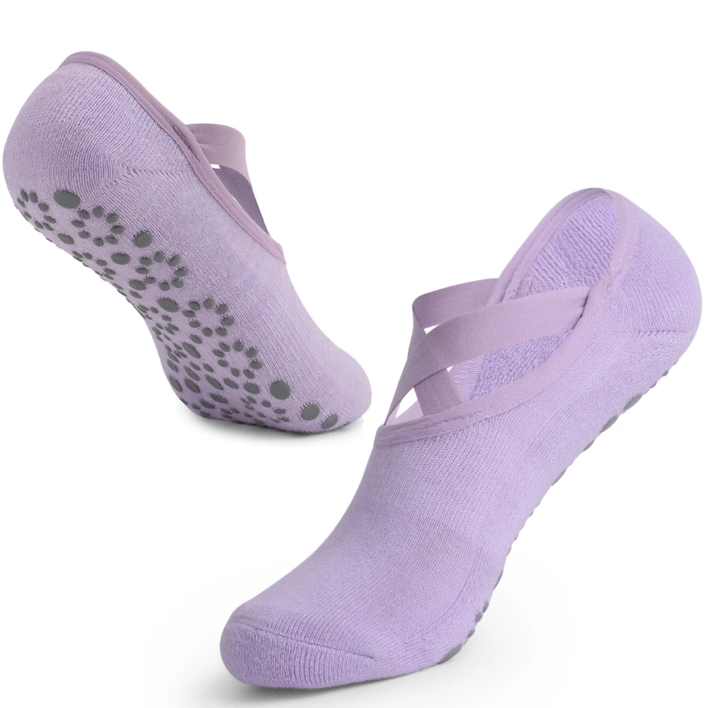 

Anti-Slip Grip Socks Yoga Calze Antiscivolo Pilates Ballet Slipper Sock With Rubber Sole