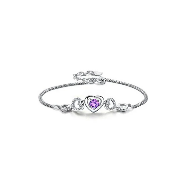 

Amazon hot sale fashion heart set diamond Bracelet