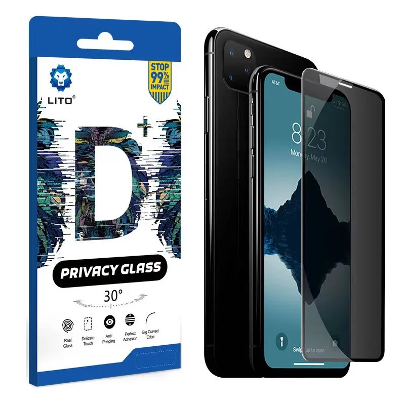 

Full glue 2.5D Premium Phone anti spy Tempered Glass privacy Screen Protector For Iphone 12/11 pro max/Xs