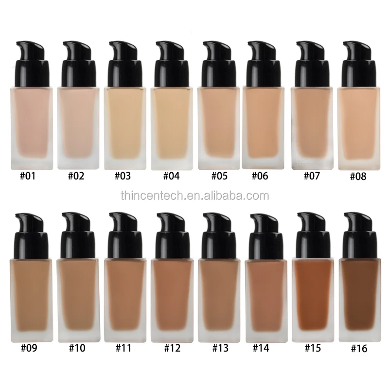 OEM Wholesale Full Coverage Custom Makeup Organic Matte Liquid Make Up Foundation