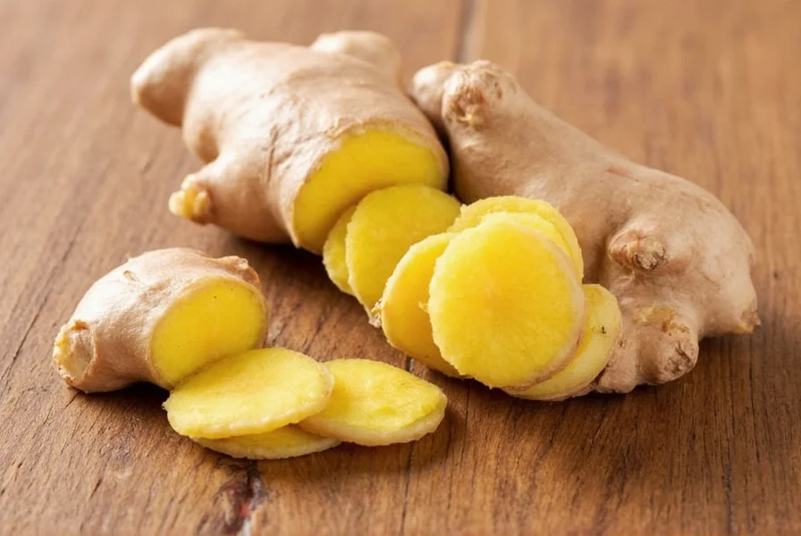 Comparison of properly stored ginger versus moldy spoiled ginger root