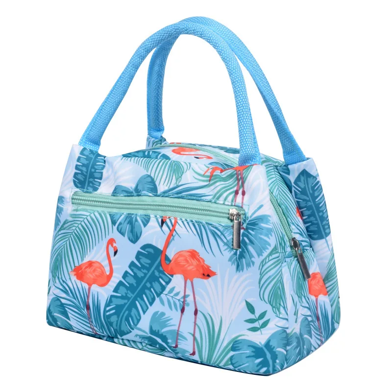 

Fashion Cartoon Printing Zipper Portable Waterproof Aluminum Foil Pocket Insulation Lunch Bag Women Cooler Lunch Box Bags