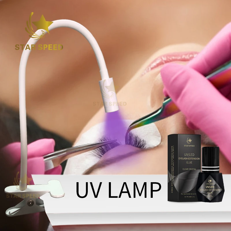 

Adjustable Flexible UV lash glue Curing Light LED Lamp beam light eyelash extension Table Lamp