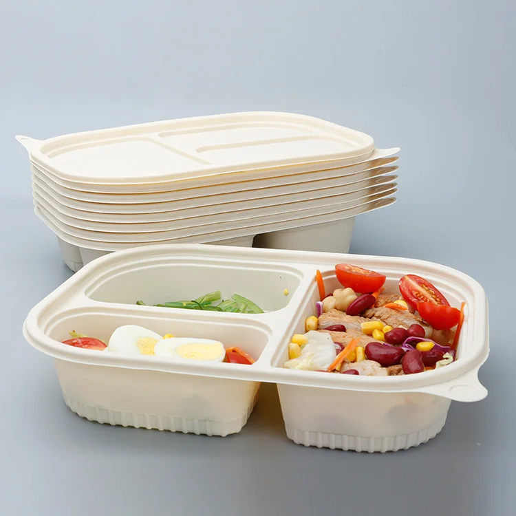 

Biodegradable Cornstarch Takeaway Food Container Premium Corn Starch Box For Take Away, Yellow