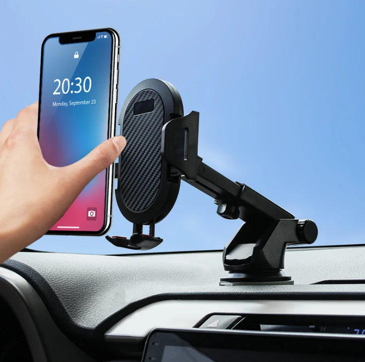 

Vertical Windshield Gravity Sucker Car Phone Holder for Phone Holder Car Mobile Smartphone Stand, Black/red/grey