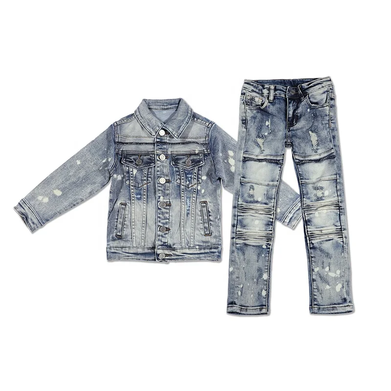 

In stock new fashion broken hole kids jeans for Boys Casual Loose Ripped Jeans children jeans, Customers' requested