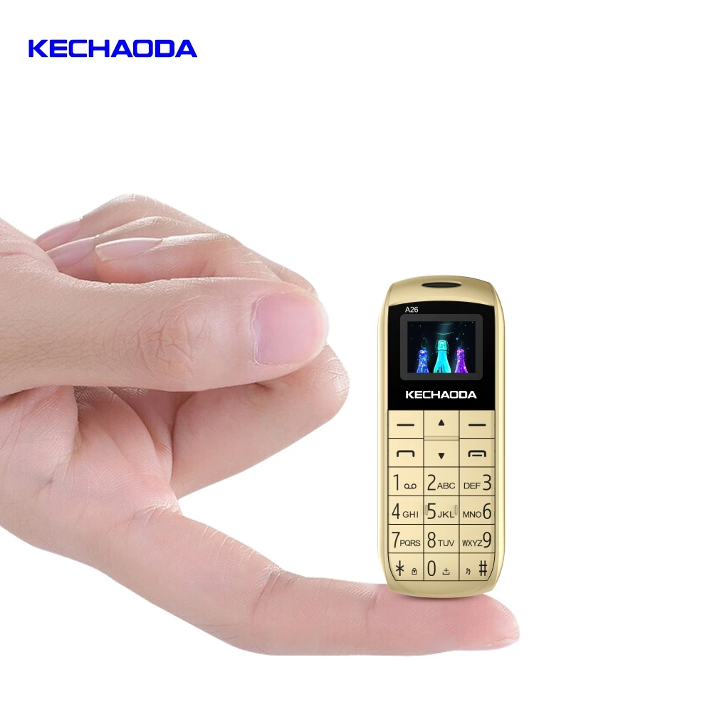

KECHAODA A26 1.44 inch smallest phone sample RTS SKD portable finger mobilephone