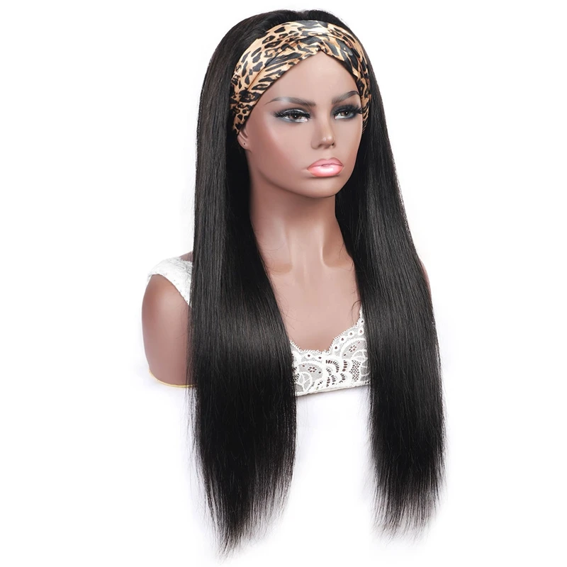 

SH Wholesale Human Hair Headband Wig Machine Made Wig With Headband For Black Women Glueless