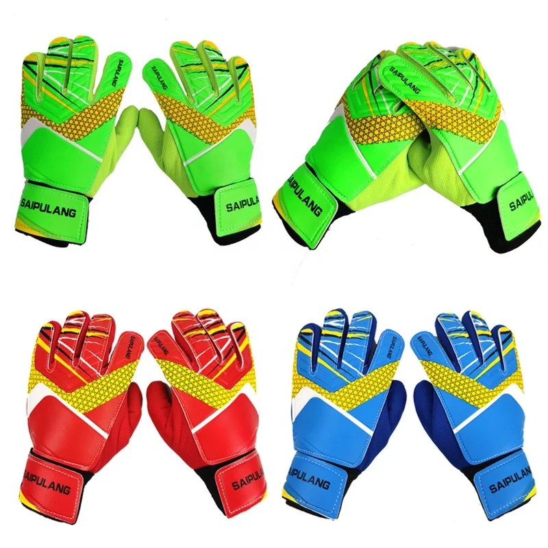 

Wholesale Factory Price Youth Soccer Goalkeeper Gloves Professional Thick Latex Soccer Goalie Gloves With Finger Protection