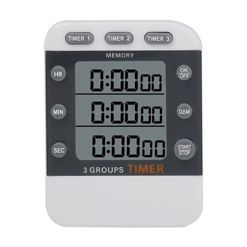 

Big Screen LCD Button Multichannel Timer with 2 kinds sound Memory Function Digital Timer