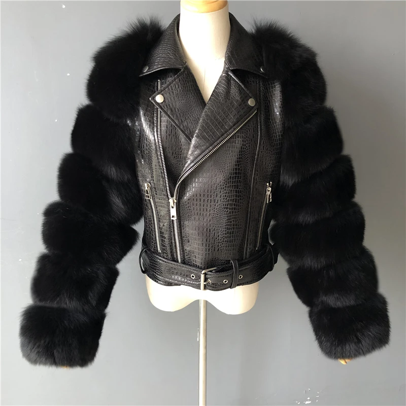 High Quality Winter Women Fox Fur Coat Super Warm Leather Fur Women ...