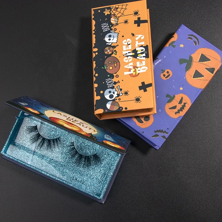 

Professional Cosmetics Hallowmas False Eyelash Packaging Box 3D False Mink Eyelashes