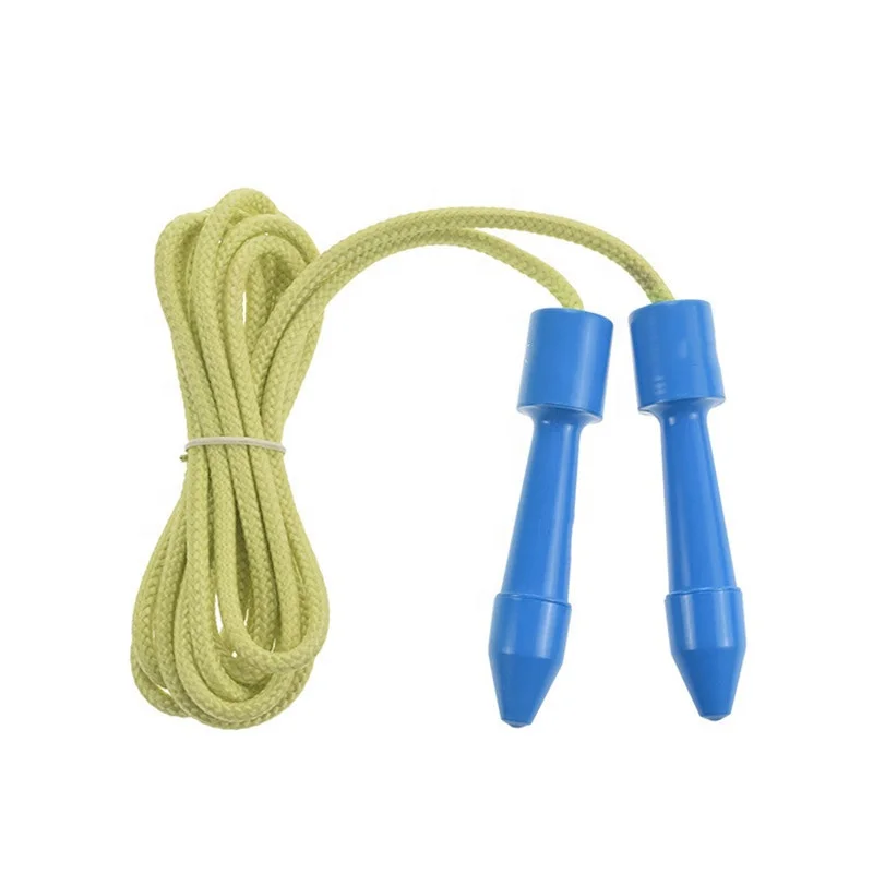 

Wholesale Plastic Sports Equipment Exercise Blue Kids Students Fitness Custom Logo Adjustable Jump Skipping Rope