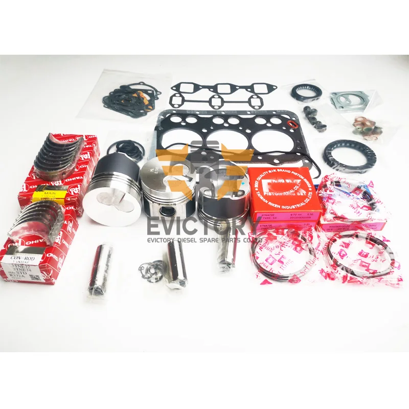 

For Yanmar 3TNA72L 3TNA72UJ 3TNA72 overhaul rebuild kit gasket piston ring bearing