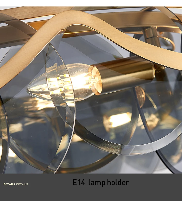 Nice quality gold round pendant lamp chandeliers pendant lights glass luxury chandelier lighting
