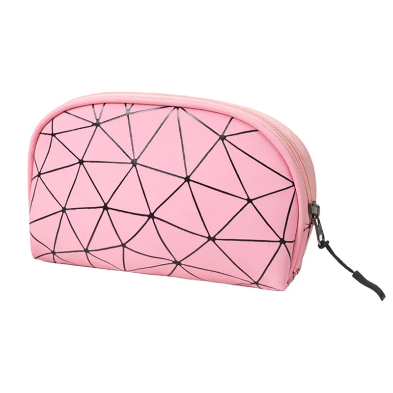 

Lingge semicircle storage cosmetic bag waterproof multifunctional toiletry bag portable clutch shell bag