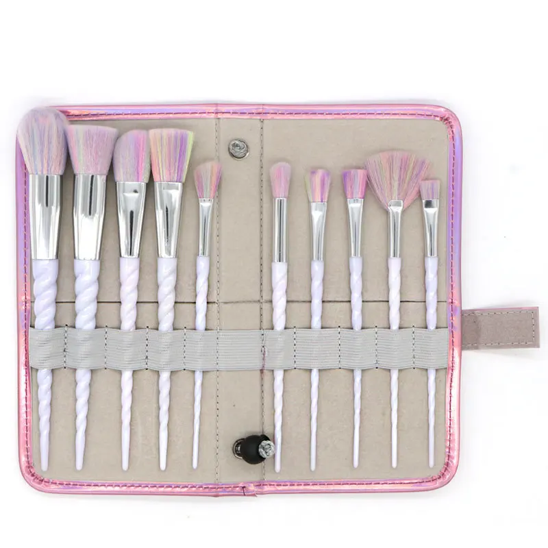 

10Pcs/Bag Professional Makeup Brush Set Case Makeup Tools Powder Foundation Blush Brusher Eyebrow Make Up Brush Kit, As the picture