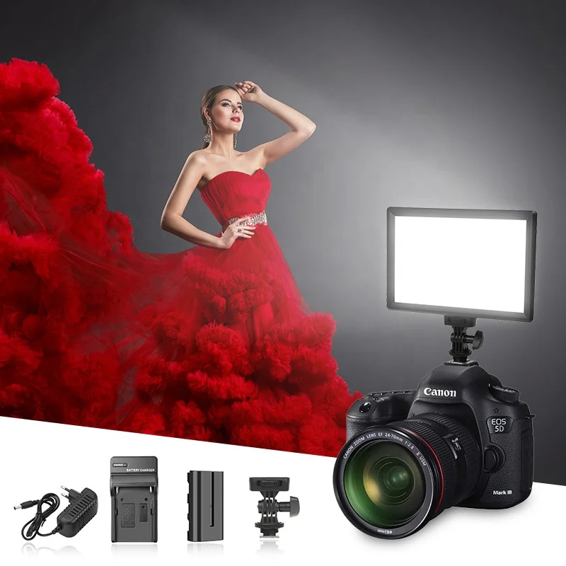 

Photo studio led video panel light professional light led photo studio accessories audio video photographic lighting, Black