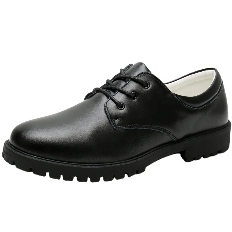 

Children's shoes black adult college students men boys school casual lace-up shoes