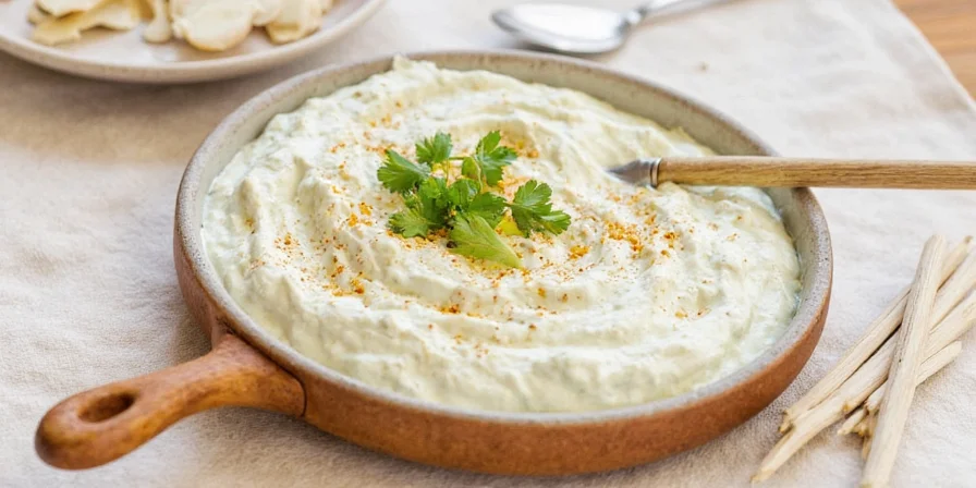 Tzatziki sauce with fresh herbs and spices