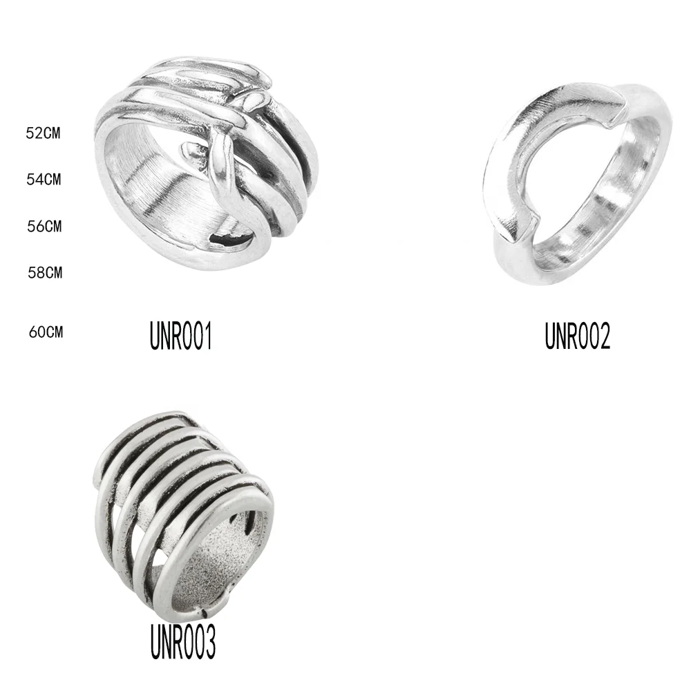 

Wholesale Fashion Uno de 50 High Quality Silver Plated Stainless Steel Ring For Women Men Lover Ring Jewelry (1-3)