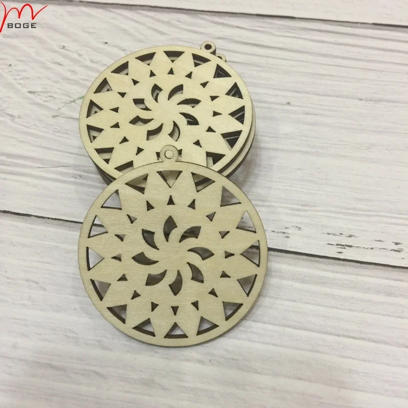  laser cut Drop unfinished wood pieces blank pendants for jewelry making dangling earring for lady    