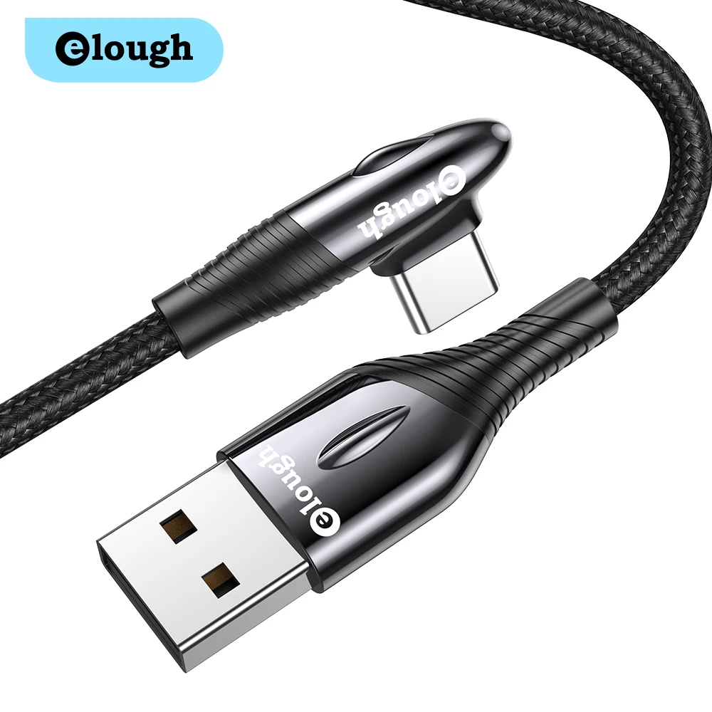 

Cable usb tipo c for huawei data line L shape 90 degree c type short charging cable phone charger cavo, Black / red / green