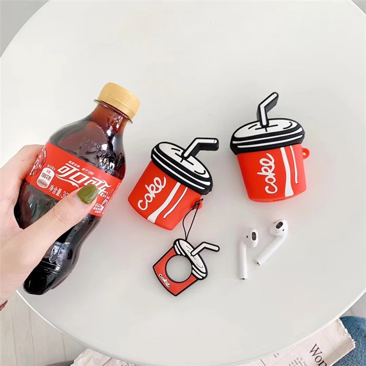Fashion Apple Airpod Case Silicon COLE Drinking Coffee Cup Protective Cover Airpod 1/2 Case