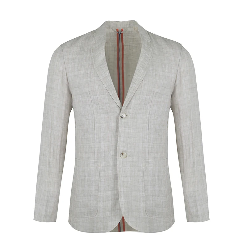 

hot selling men's linen blazer with piping