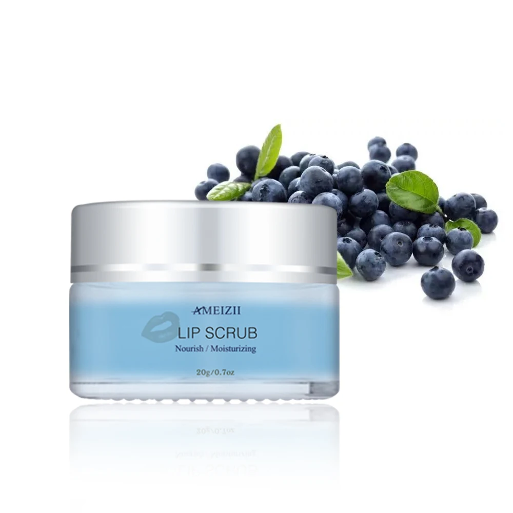 

Blueberry Vegan Sugar Lip Scrub Private Label Other Beauty Products Lightening Exfoliating Lipscrub Natural Body Lip Scrub Jar