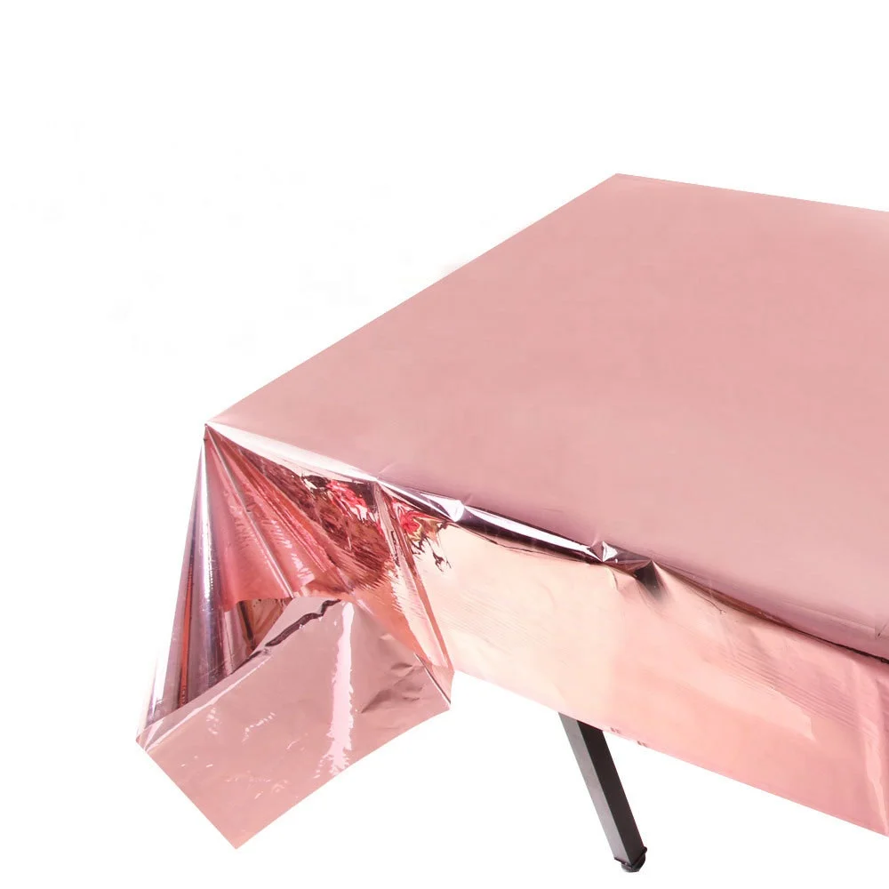 

new arrivals bride to be party PET table cover rose gold solid color tablecloth bachelorette party supplies