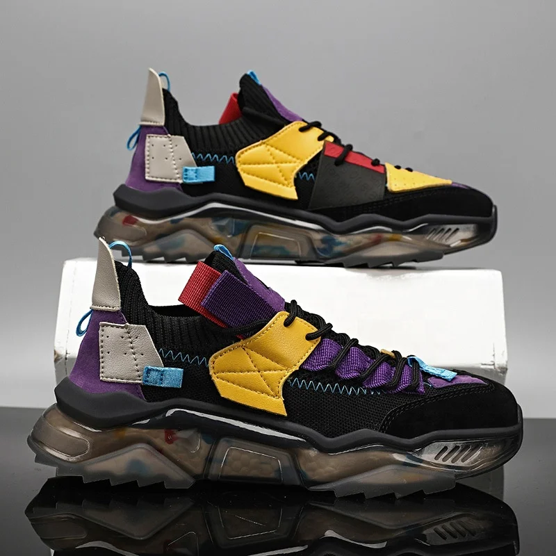 

New design lace-up men sport shoes male running shoes sneakers chaussures sneakers for men, Optional