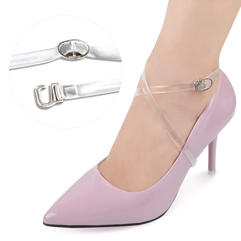

Women's Transparent Detachable Handy Elasticated Shoe Straps High Heels Anti-Loose Shoelace Accessories Ankle Straps