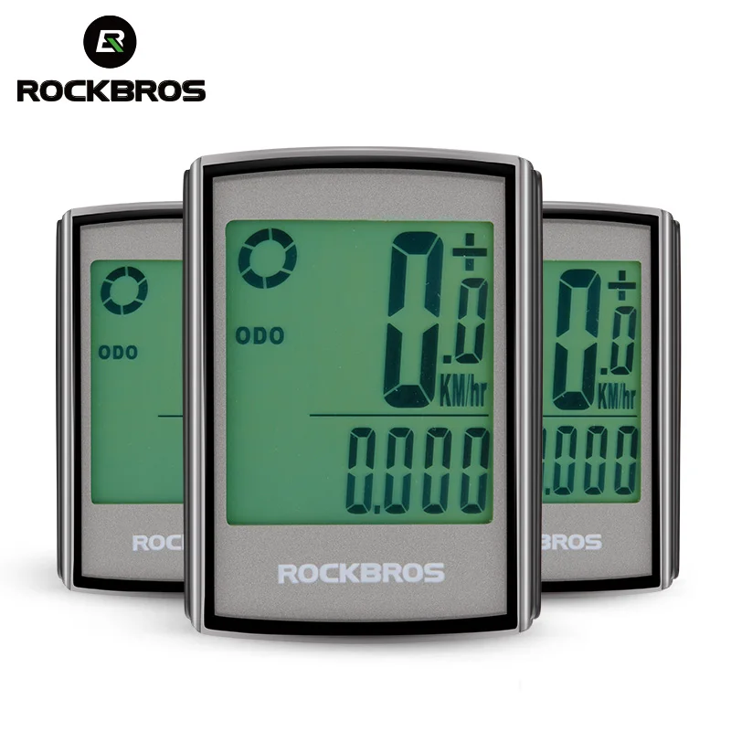 

Rockbros Wholesale Waterproof Bicycle Computer Lcd Backlight Stopwatch Wireless Cycling Bike Computer Speedometer Odometer, As pic