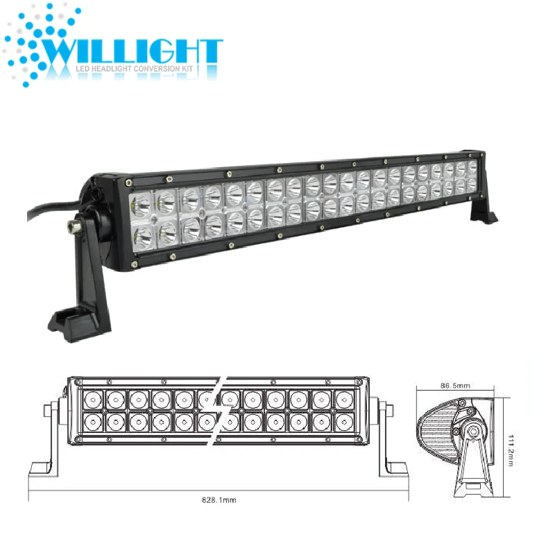 21.5 Inch 120W 10200LM led offroad light bar 12v waterproof led light bar