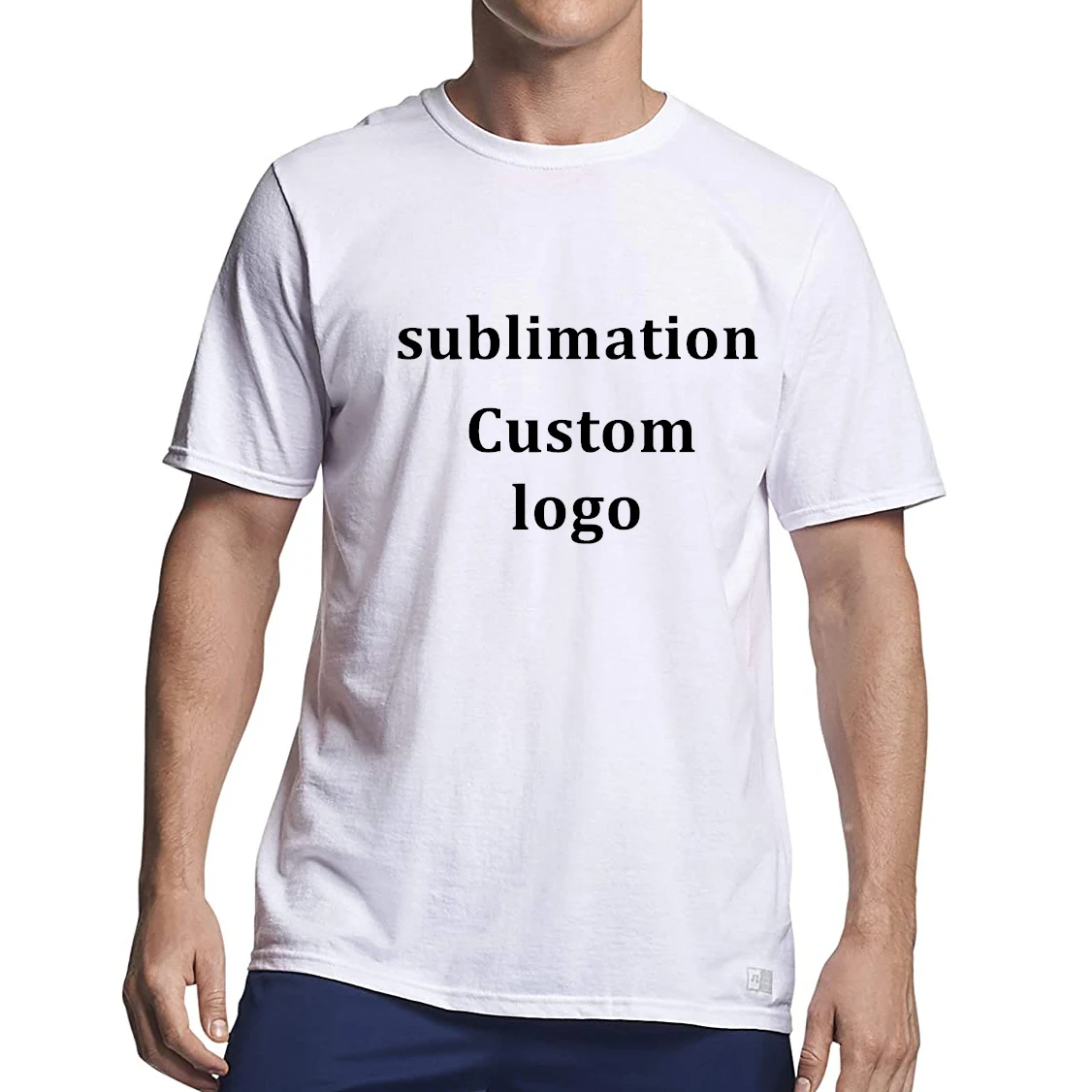 

High quality Unisex Short Sleeve TShirt Print Logo Blank White T Shirt For Sublimation 100% Polyester Cotton Feel T-Shirt