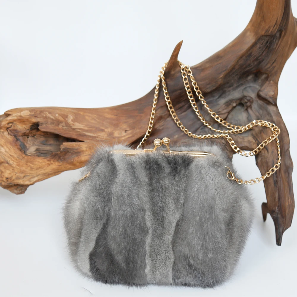 

High cost effective women big fur bags custom fur bag handbags