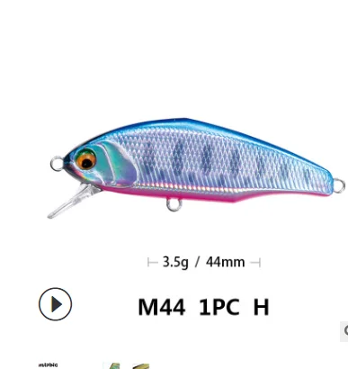 

4.7cm 3g mini 3D eyes trout sharpened hook seabass bait long shot minow hard Fishing Lure, As picture