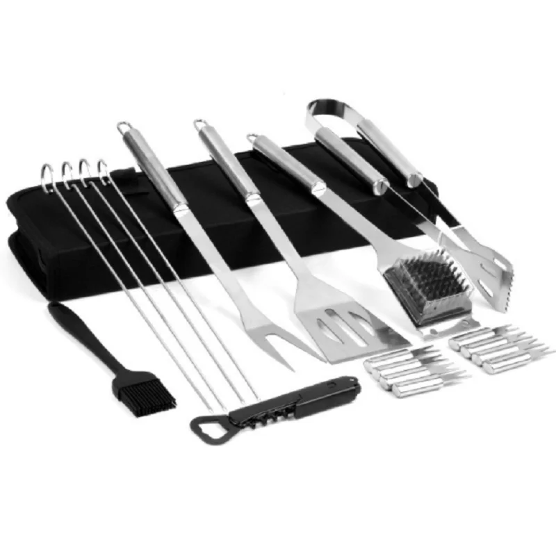 

New factory direct sales twelve-piece stainless steel barbecue tool sets are customizable