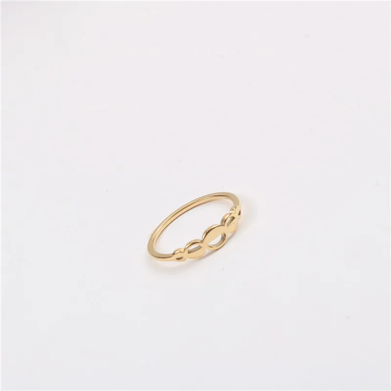 Joolim Jewelry Wholesale 18K Gold Plated Round Hollow Out Stainless Steel Rings for Women Rings