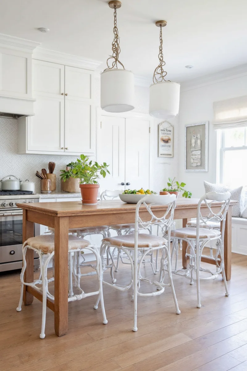 Dining table with leaf extension